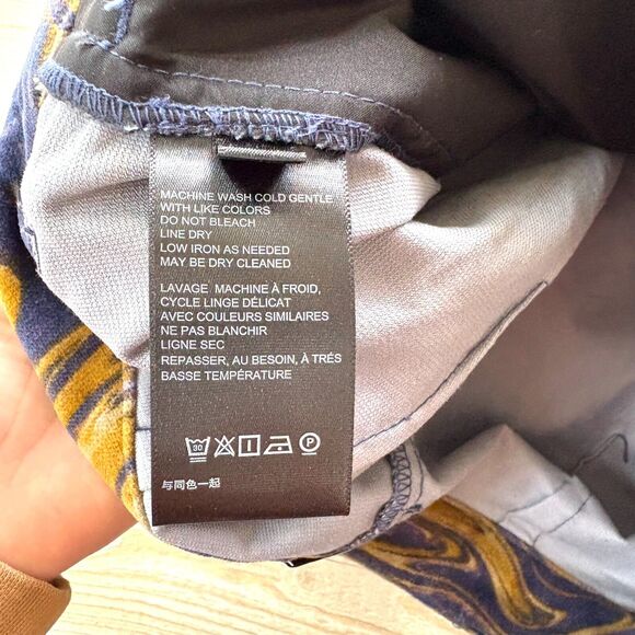 Urban Outfitters Blue and Gold Marble Flare Pants - Picture 5 of 9